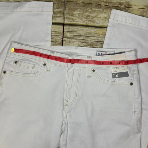 NWT Gap White Long & Lean Reissue Lowrise Bootcut Womens Sz 8 Short - Picture 4 of 8